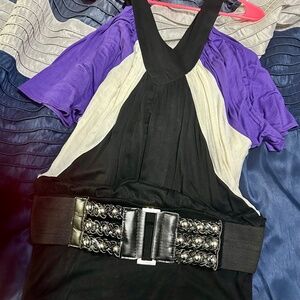 Gracie Mini Dress Belt Accent Size M